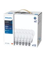 Philips CorePro E27 A60 LED Bulb 8W Warm White - 60W Replacement 12 Pack